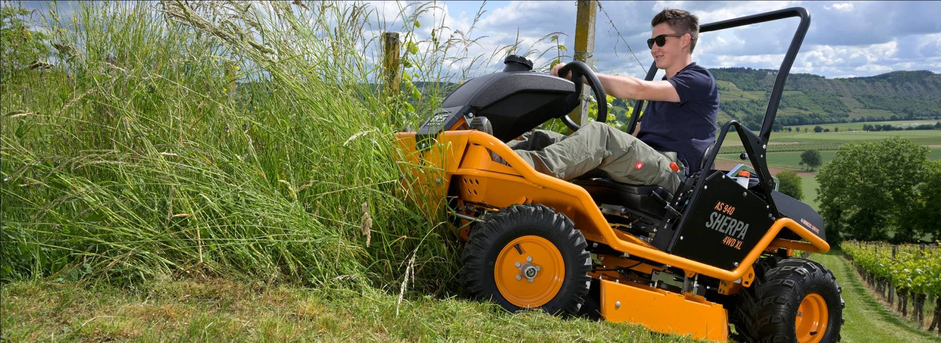 AS-Motor Aufsitzmäher für Ihren Einsatz in hohem Gras an steilen Hängen